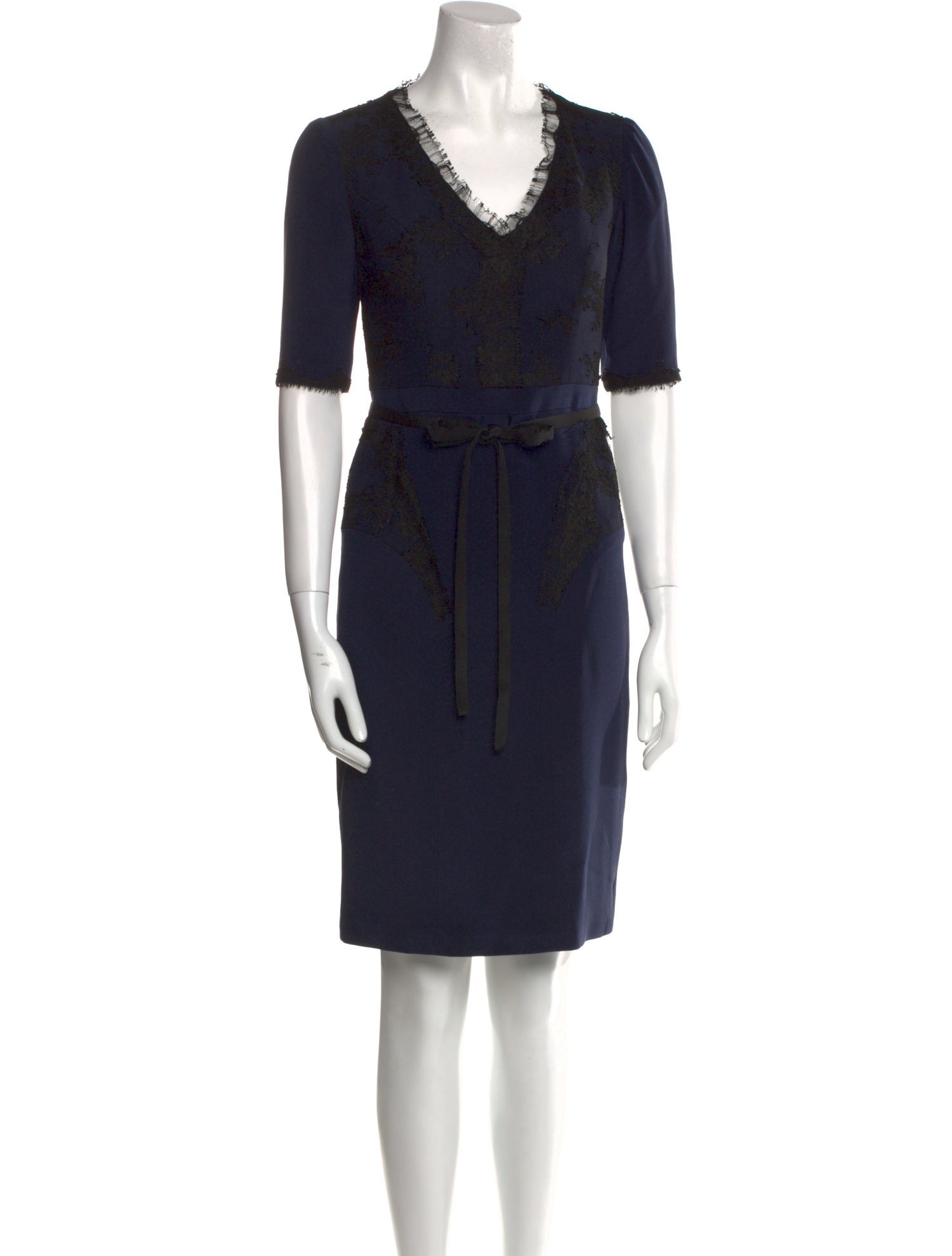 Monique Lhuillier Printed Knee-Length Dress